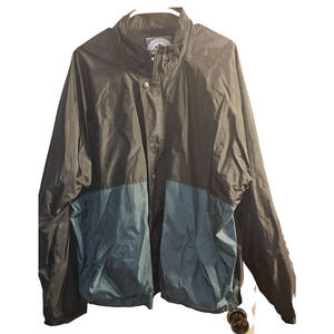 EUC Sun Mountain Sports Size XXL Windbreaker style jacket =black and green